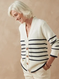 Gilet rayé manches longues