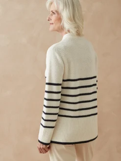 Gilet rayé manches longues