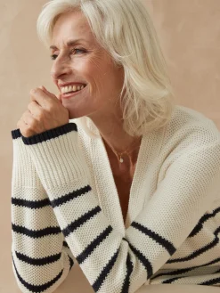 Gilet rayé manches longues