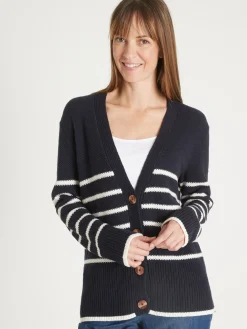 Gilet rayé manches longues