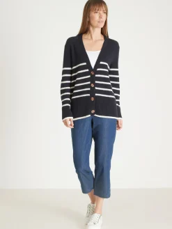 Gilet rayé manches longues