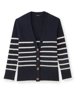 Gilet rayé manches longues