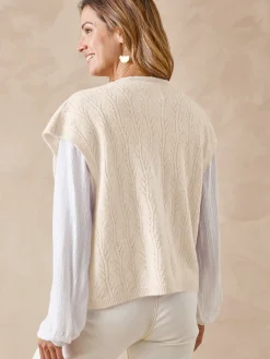 Gilet sans manches avec laine