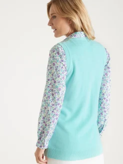 Gilet sans manches point ajouré