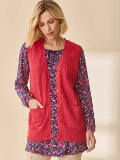 Gilet sans manches point ajouré