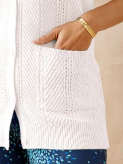 Gilet sans manches point ajouré