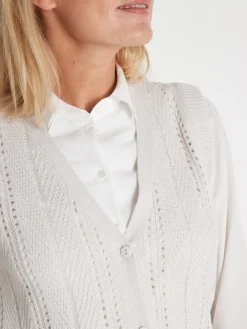 Gilet sans manches point ajouré