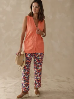 Gilet sans manches point ajouré