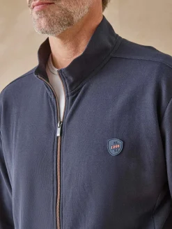 Gilet zippé en maille piquée