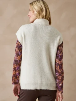 Gilet zippé sans manches côtes anglaises