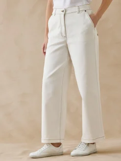 Jean 5 poches large et court