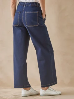 Jean 5 poches large et court