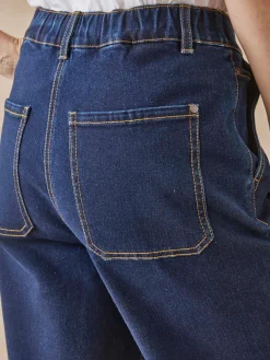 Jean 5 poches large et court