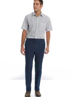 Jean droit confort ceinture élastiquée