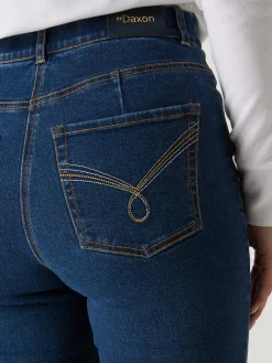 Jean droit taille haute stretch