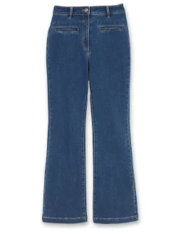 Jean élastiqué bas évasé stature +1.60m