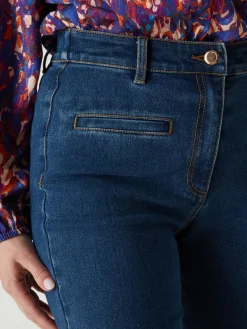 Jean élastiqué bas évasé stature +1.60m