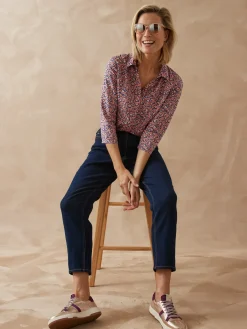 Jean 7/8ème coupe Mom