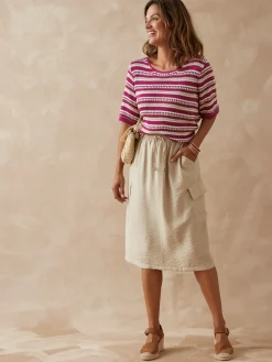 Jupe cargo élastiquée