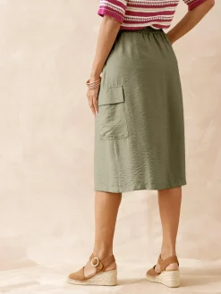 Jupe cargo élastiquée