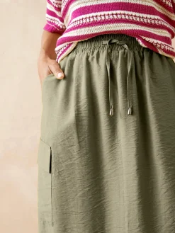 Jupe cargo élastiquée