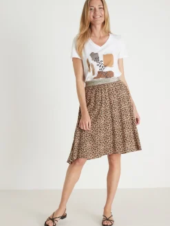 Jupe courte entièrement élastiquée