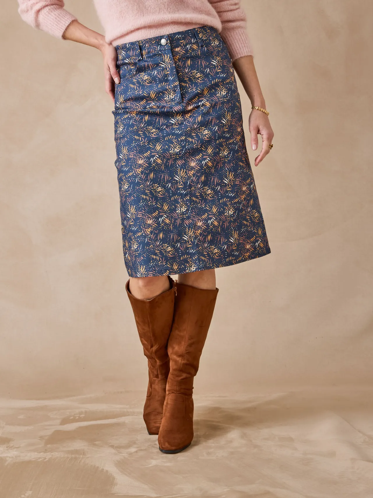 Jupe droite 5 poches