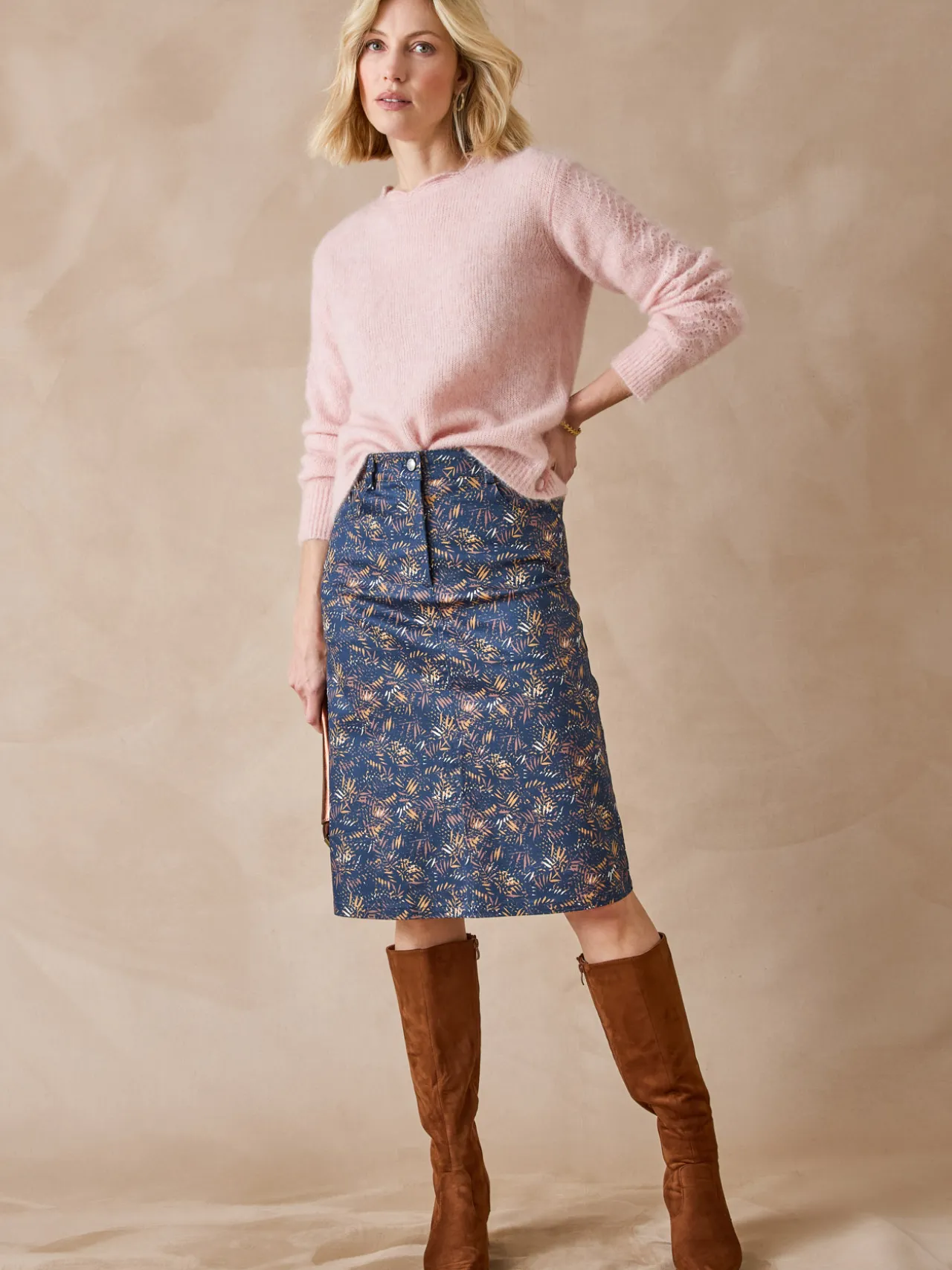 Jupe droite 5 poches