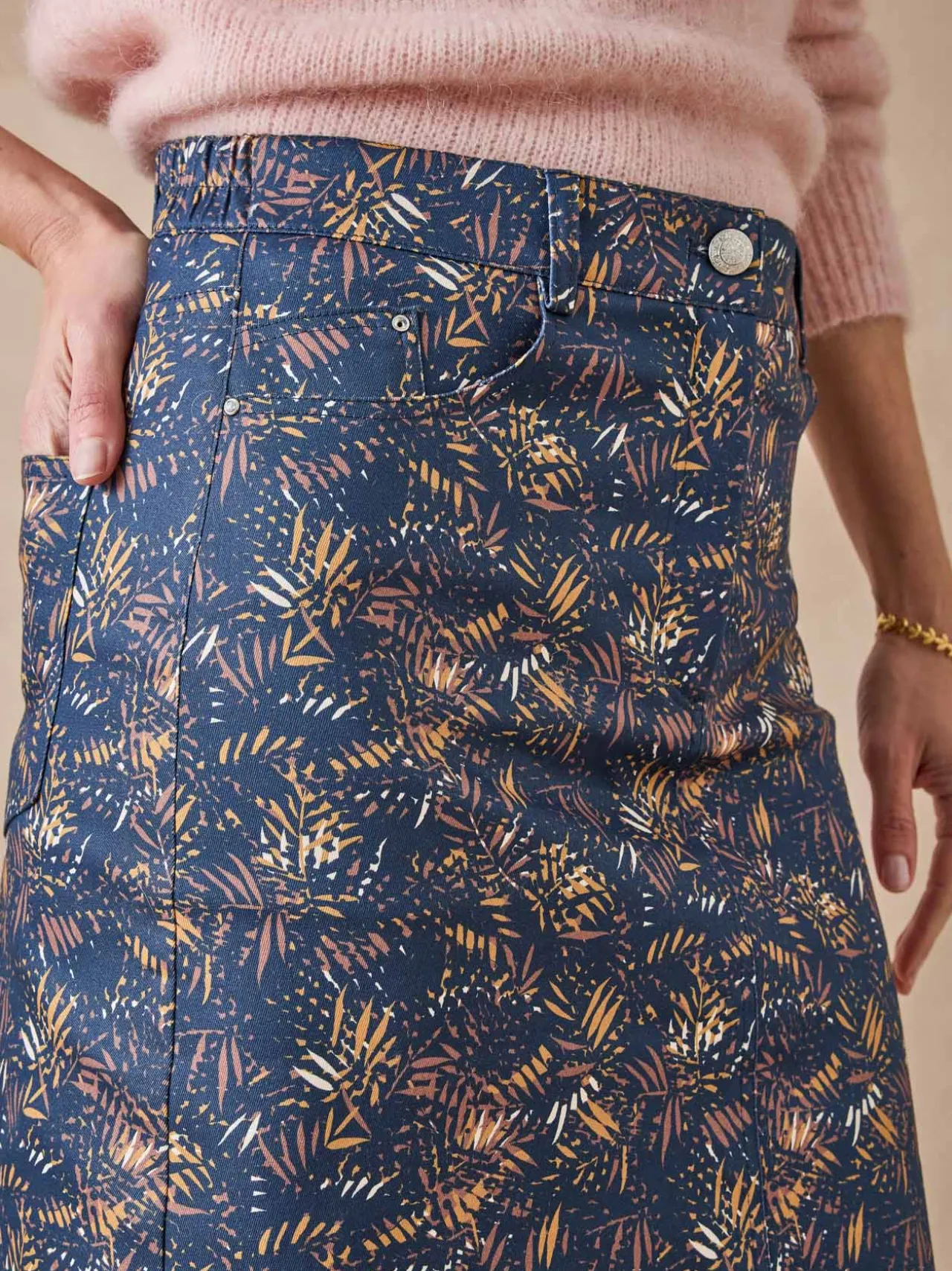 Jupe droite 5 poches