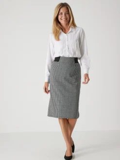 Jupe droite élastiquée