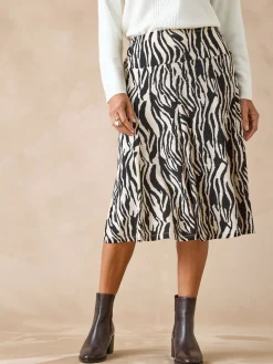 Jupe en maille, entièrement élastiquée