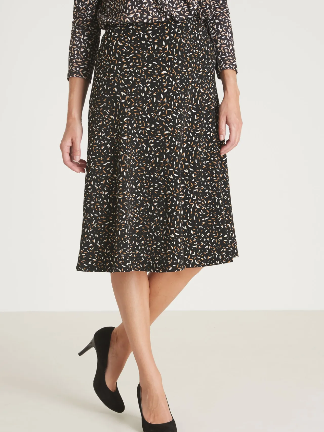 Jupe en maille, entièrement élastiquée