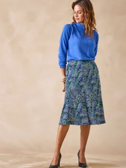 Jupe en maille, entièrement élastiquée