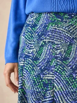 Jupe en maille, entièrement élastiquée