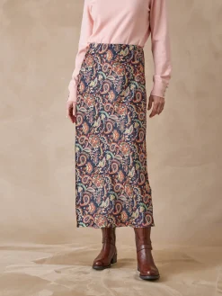 Jupe en satin élastiquée