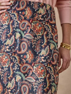 Jupe en satin élastiquée