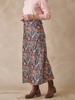 Jupe en satin élastiquée