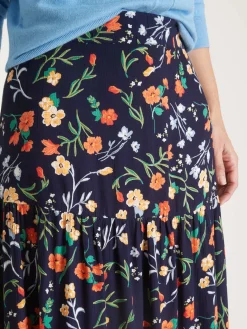 Jupe élastiquée ample à volants