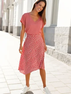 Jupe élastiquée asymétrique