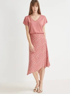 Jupe élastiquée asymétrique