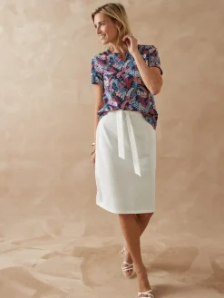 Jupe élastiquée en maille