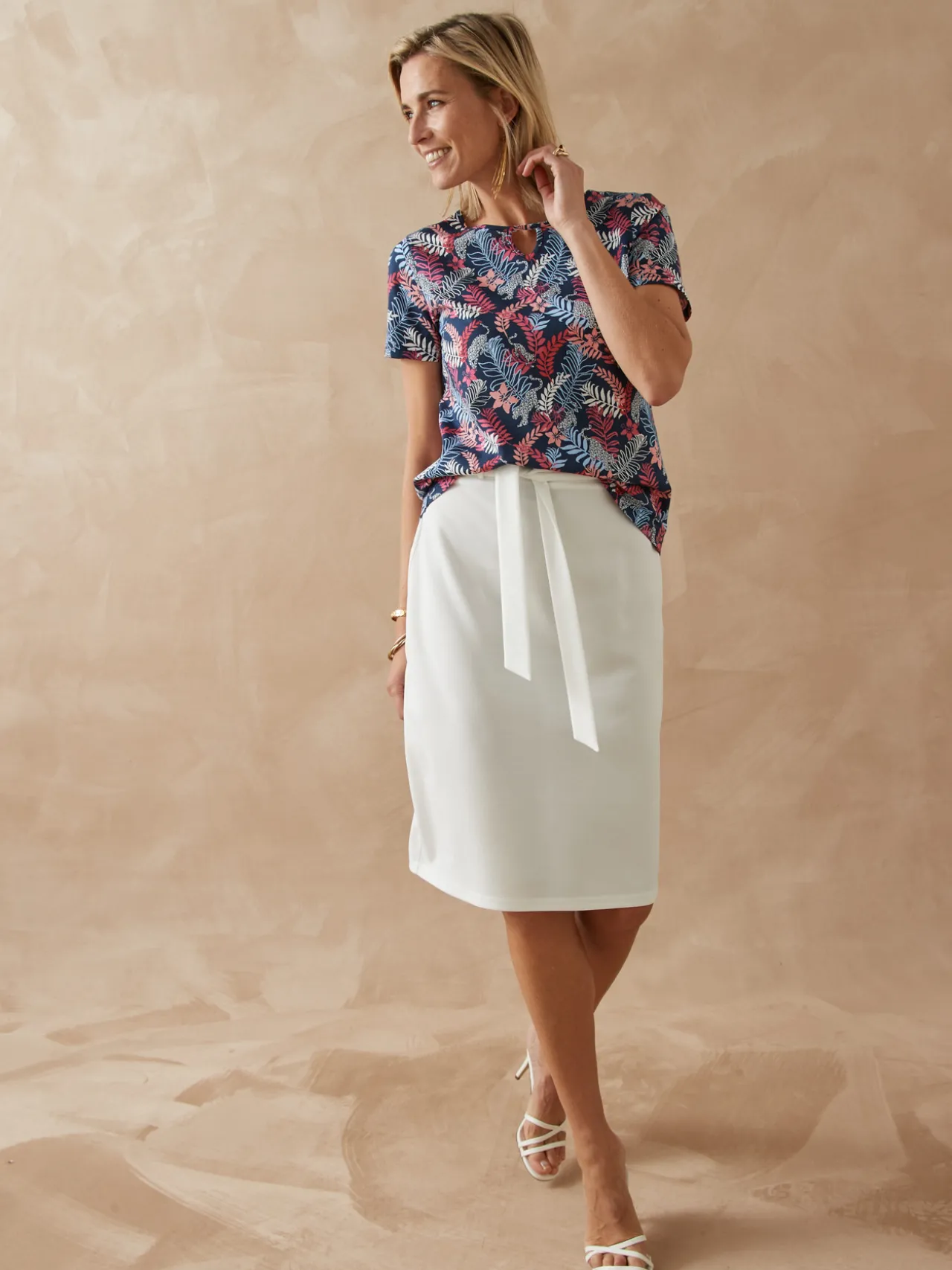 Jupe élastiquée en maille