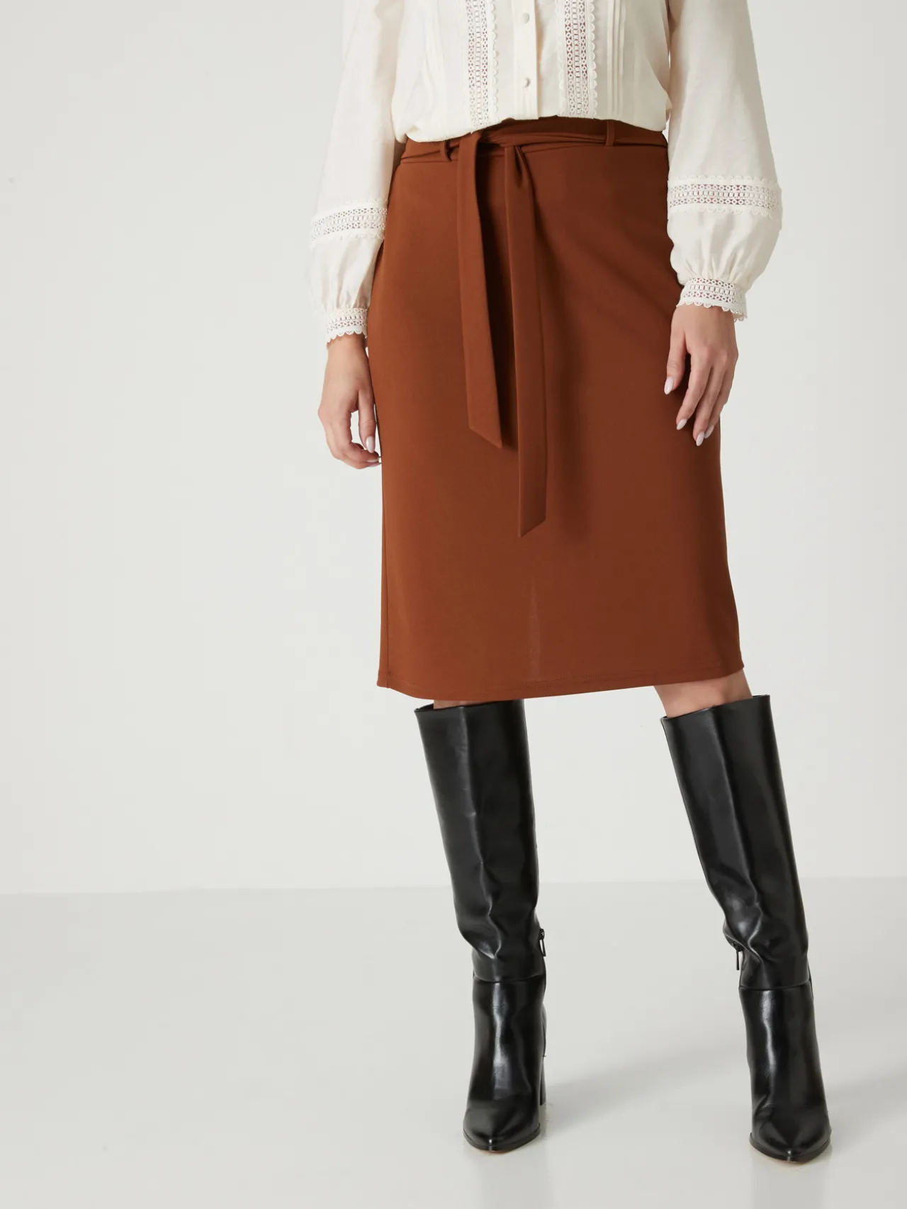 Jupe élastiquée en maille