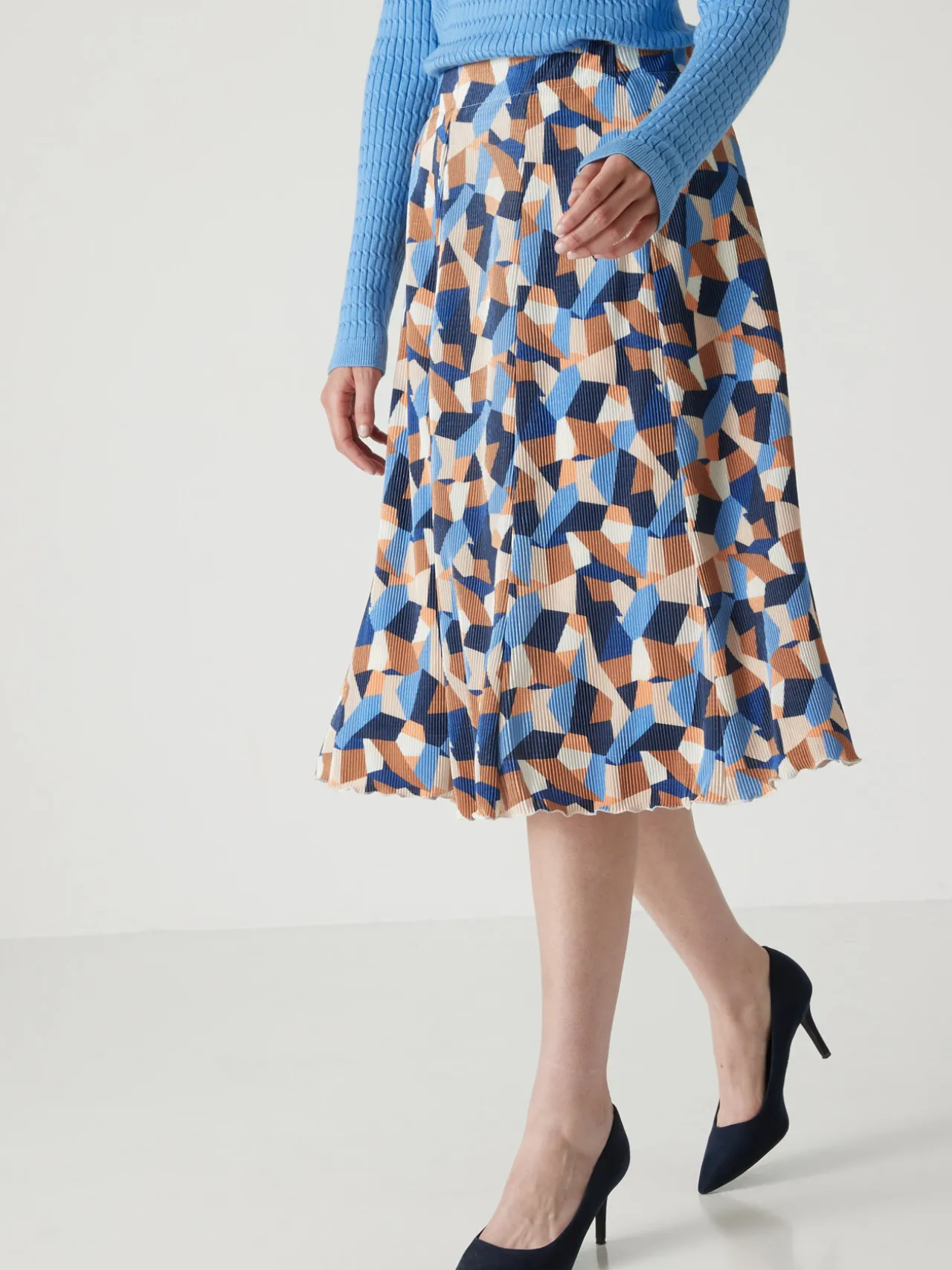 Jupe élastiquée plissé permanent