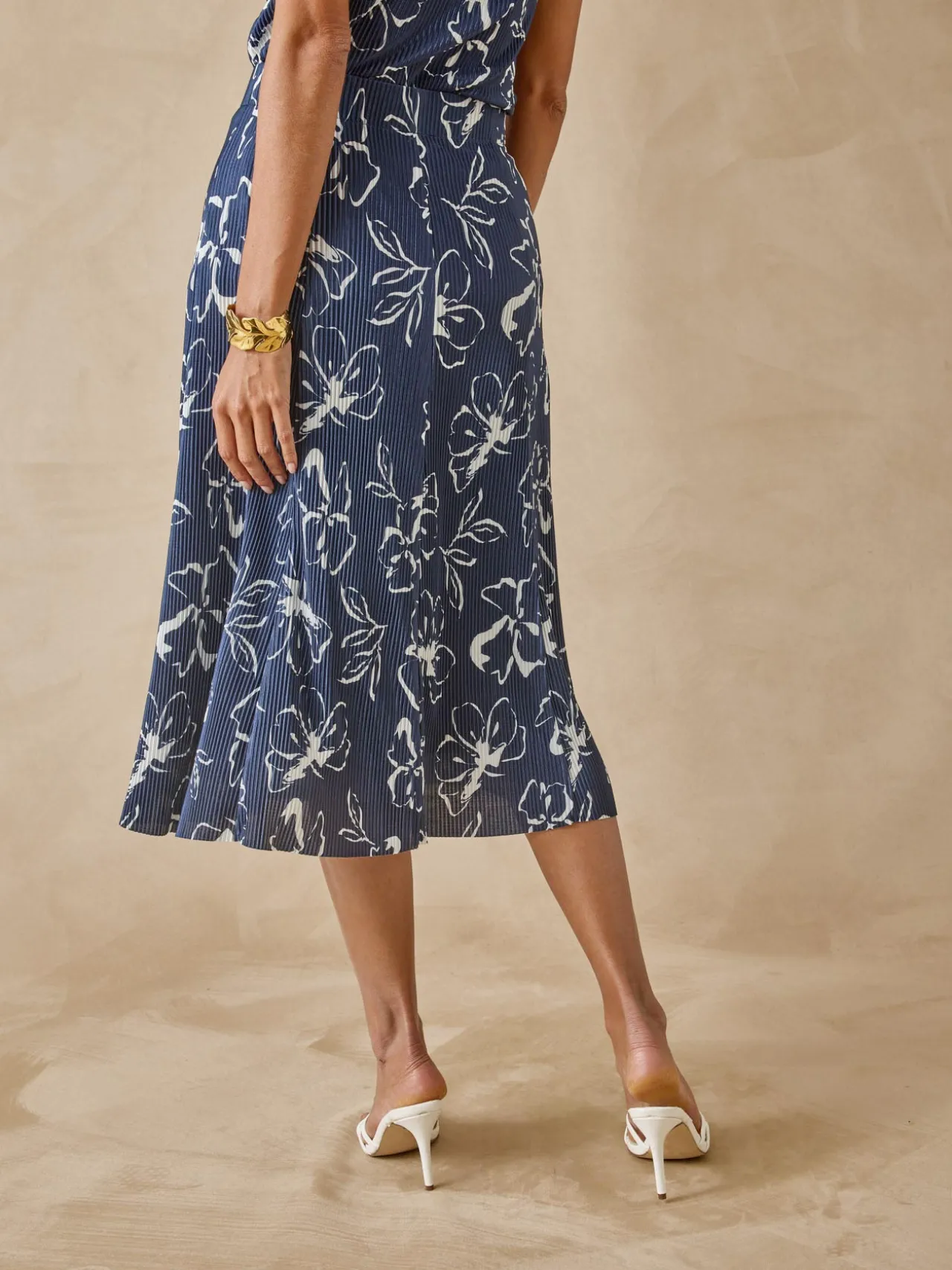 Jupe élastiquée plissé permanent