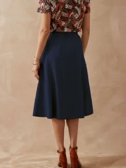 Jupe mi-longue évasée