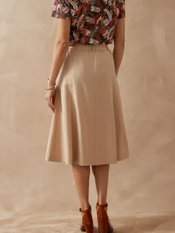 Jupe mi-longue évasée