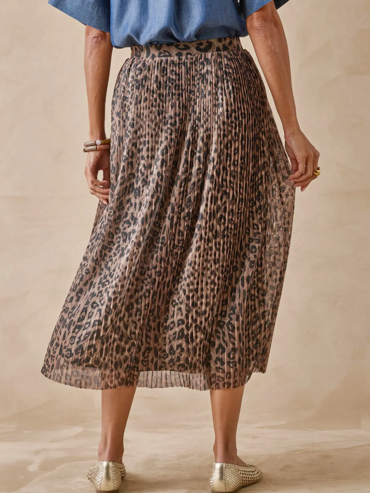 Jupe plissée en résille