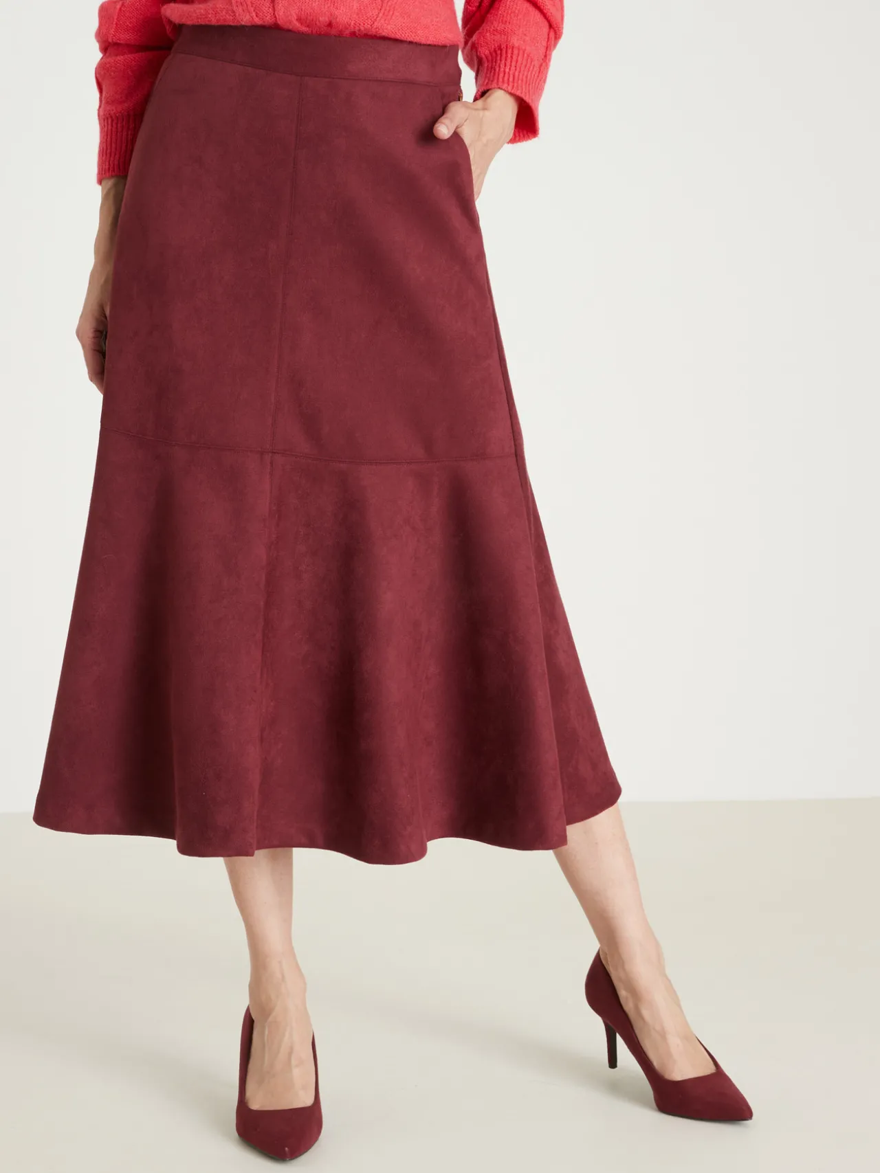 Jupe suédine élastiquée dos
