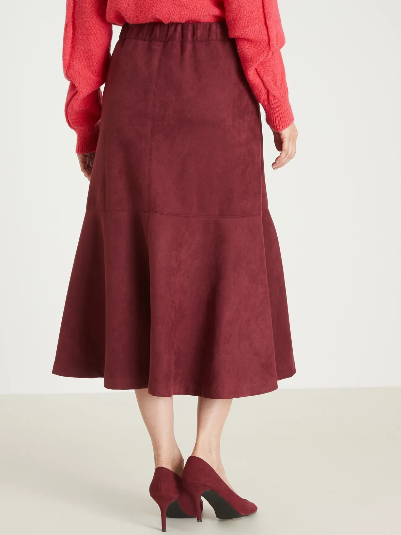 Jupe suédine élastiquée dos